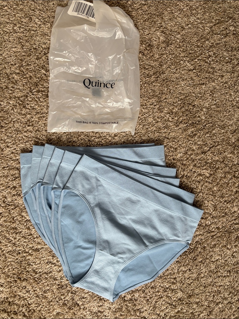 Quince French Blue Smoothing Comfort High-Waisted Brief 6-pack
